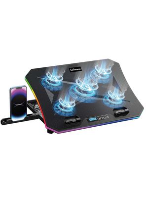 Base Cooler Notebook Rgb Con Soporte Celular Bowmann Bw-c5r