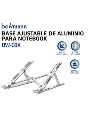 Imagen 2 del producto Base Ajustable De Aluminio Bowmann Para Notebook Bw-c8x