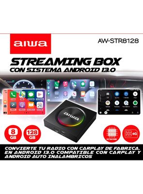 Imagen 2 del producto Android Auto Y Carplay Inalambrico Aiwa Box Wifi Aw-str8128