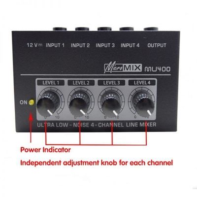 Imagen 2 del producto Mini Mixer 4 Canales MU400