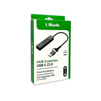 Imagen 2 del producto Hub USB 4 Puertos USB C y USB A 3.0 Ulink UL-HUBCA4