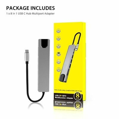 Imagen 2 del producto HUB USB TIPO C 8 EN 1 DOCKING STATION