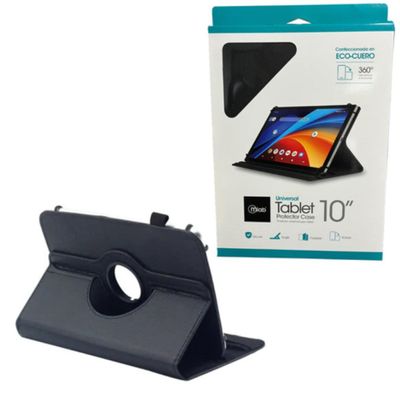 Imagen 2 del producto Funda para Tablet MLAB 9489 10Pulgadas, Rotatoria, Eco-Cuero, Color Gris