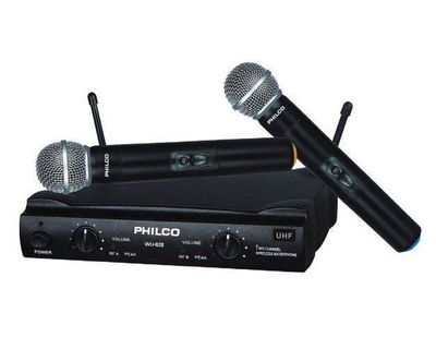 Set Microfonos Inalambricos UHF Philco WU-828