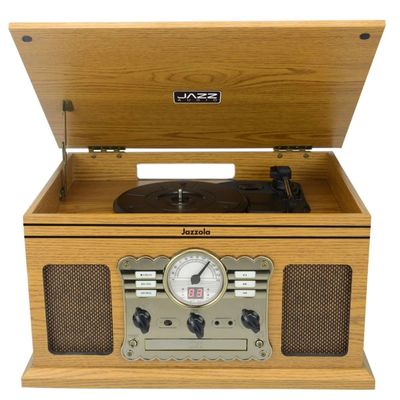 Tornamesa Retro 7 en 1 Jazz Audio Jazzola CD y Cassette