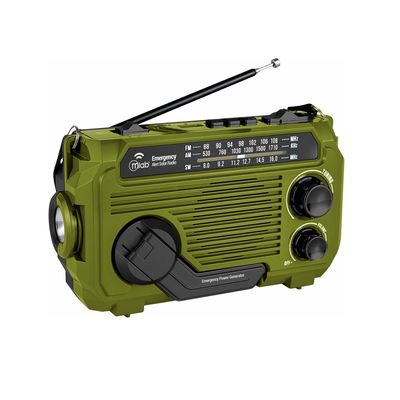 Radio Portatil Dinamo y Solar Recargable Linterna Mlab 9584