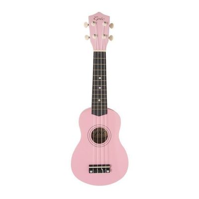Ukelele 21 Pulgadas Rosado Con Funda Acolchada Epic