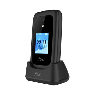 Imagen 2 del producto Celular Senior Adulto Mayor Mlab 4G-3G SOS Doble Pantalla 1.7 y 2.8 Pulgadas Base De Carga