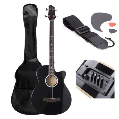 Imagen 2 del producto Bajo Negro Electroacústico Con Funda Epic 43 Pulgada