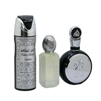 Imagen 2 del producto Estuche Fakhar Man Lattafa Edp 100ML+Perfume Spray 200Ml+Hair Mist 50Ml Hombre