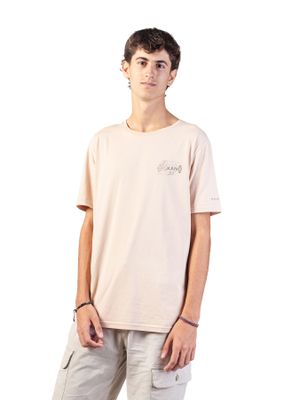 Polera Manga Corta Kano Likan 100% Algodón Orgánico Beige
