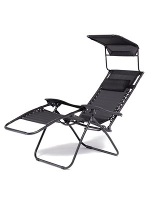 Reposera Zero Gravity Relan Zen Canopy con Techo Plegable