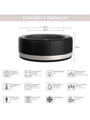 Imagen 2 del producto Hot Tub Inflable Camaro Premium 4 Personas MSpa