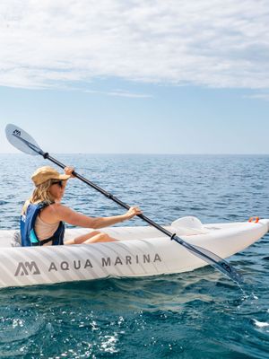 Imagen 2 del producto Remo Kayak Desarmable AquaMarina KP-2 Palas Transparentes