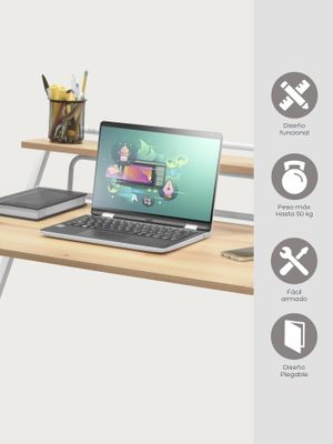 Imagen 2 del producto Escritorio Plegable Relan Tripoli Blanco Compacto