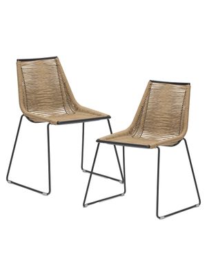 Set de 2 Silla Exterior Thani Ratán Sintético Jardín y Terraza