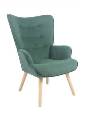 Sitial de Terciopelo Relan Tarina Poltrona Capitoné Verde