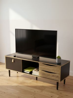 Imagen 2 del producto Rack de Tv Negro Top Living Venice con Puerta y Cajones