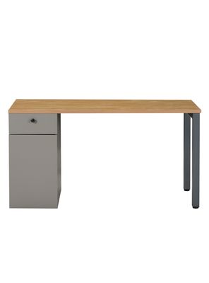 Imagen 2 del producto Escritorio Ergo-016 Relan con Cajón y Puerta 140 cm largo Color Café Claro y Gris