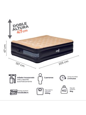 Imagen 2 del producto Colchón Inflable Eléctrico Kano Queen 2 Plazas