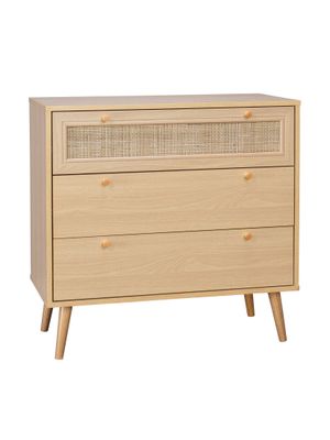 Cómoda con Ratán Top Living Calcuta Cajonera de 3 Cajones