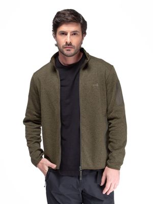 Chaqueta Polar Tejido Hombre Kano Notro Verde con Bolsillos