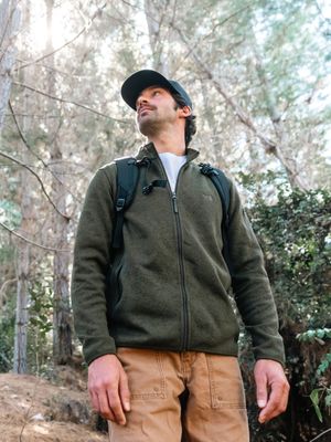 Imagen 2 del producto Chaqueta Polar Tejido Hombre Kano Notro Verde con Bolsillos