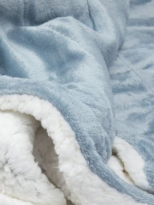 Imagen 2 del producto Manta Frazada Sherpa Polar Franela Azul King Relan