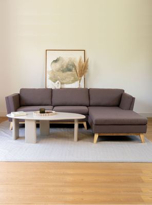 Imagen 2 del producto Sofá Seccional 3 Cuerpos Relan Albano Sillon en L Café