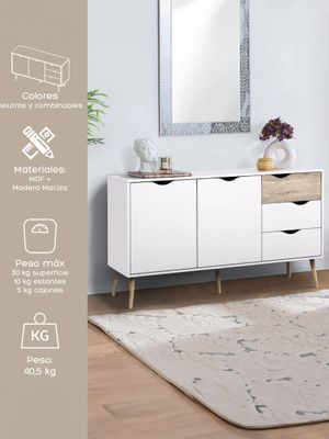 Imagen 2 del producto Aparador Buffet Top Living Bergen con Puertas y Cajones