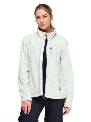Chaqueta Polar Mujer Kano Canelo Verde Polerón Full Zip