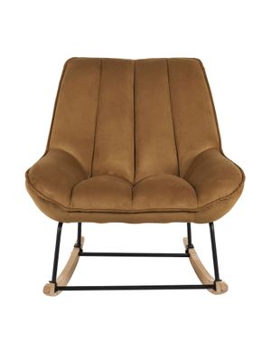 Imagen 2 del producto Sitial Mecedora Terciopelo Relan Mavi Silla Individual Café