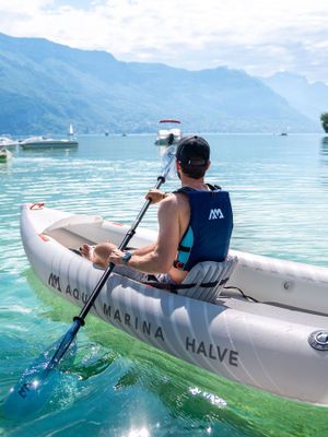 Imagen 2 del producto Kayak Inflable Ultraliviano Aqua Marina Halve Single/Doble