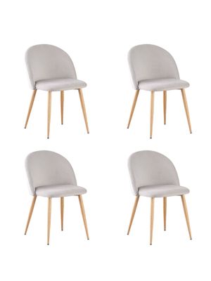 Set x4 Sillas de Comedor Top Living Dinka Cielo Terciopelo