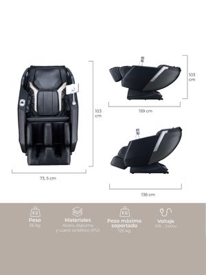 Imagen 2 del producto Sillón de Masajes R3000 Reclinable con Gravedad Zero Relan
