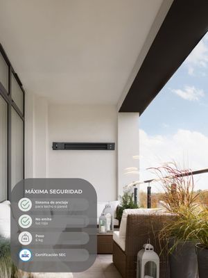 Imagen 2 del producto Estufa Exterior Eléctrica Relan de Pared y Techo 2000W