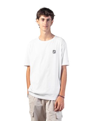 Polera Manga Corta Kano Ritoque 100% Algodón Orgánico Blanco