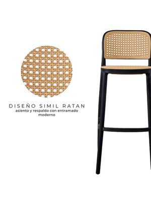 Imagen 2 del producto Silla Piso Bar Relan Batané Simil Esterilla de Rattan