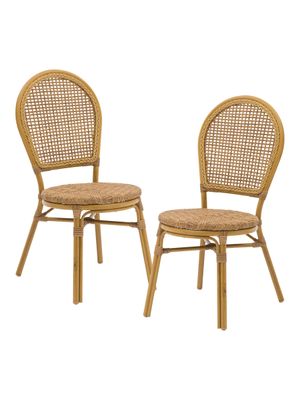 Imagen 1 del producto Set de 2 Silla Exterior Relan Kina Ratán Jardín y Terraza