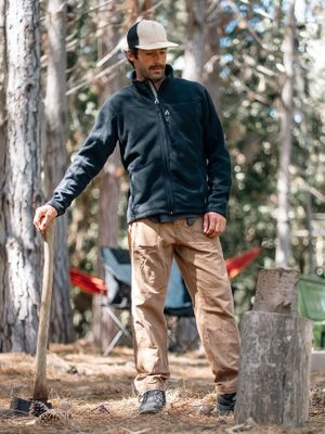 Imagen 2 del producto Poleron Polar Hombre Kano Canelo Negro Chaqueta de Polar