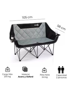 Imagen 2 del producto Sillón Doble Plegable Kano Colico Reforzado para Camping