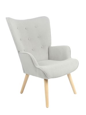 Sitial de Terciopelo Relan Tarina Poltrona Capitoné Gris