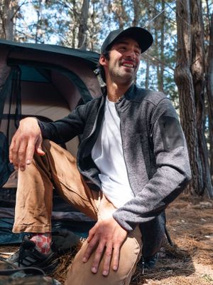 Imagen 2 del producto Chaqueta Polar Tejido Hombre Kano Notro Negro con Bolsillos