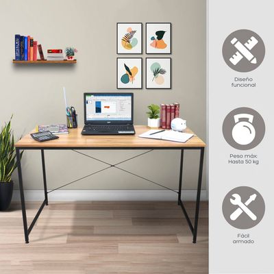 Imagen 2 del producto Escritorio Estilo Industrial Relan Desk 3 Negro y Madera