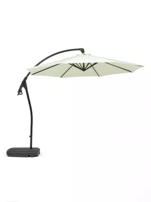 Quitasol Lateral Con Base Relan Sombrilla Manivela 300Cm