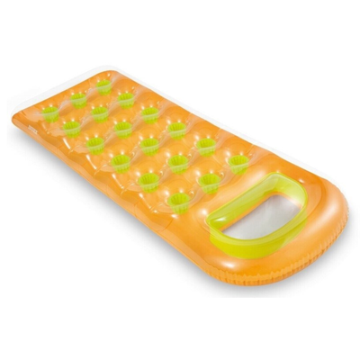 Flotador Inflable Mat Intex Pocket Clear Window 188x71 Cm Naranja