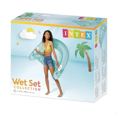 Imagen 2 del producto Asiento Flotante Inflable Sujetador 152x99 Cm Azul