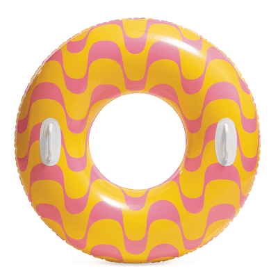 Flotador Inflable Redondo Intex con Sujetadores 91 Cm Wavy Dreams Tube Naranjo