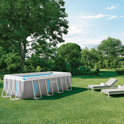 Imagen 2 del producto Piscina Estructural Intex Prisma Frame Clearview Set 400x200x122 Cm + Bomba + Escalera + Cobertor + Base