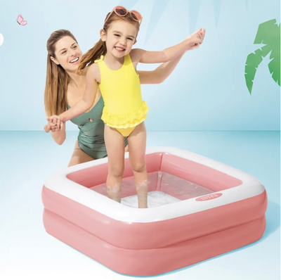 Imagen 2 del producto Piscina Bebé Inflable Play Box 86x86x25 Cm Rosada